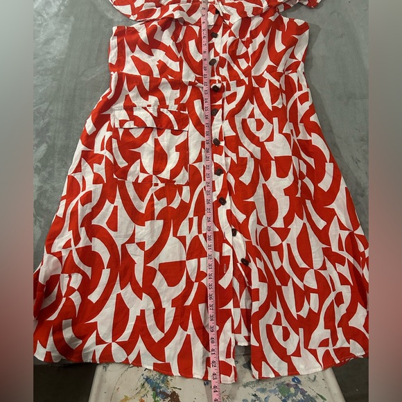 Anthropologie off the shoulder linen blend dress - Picture 9 of 13